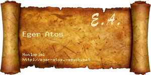 Eger Atos névjegykártya